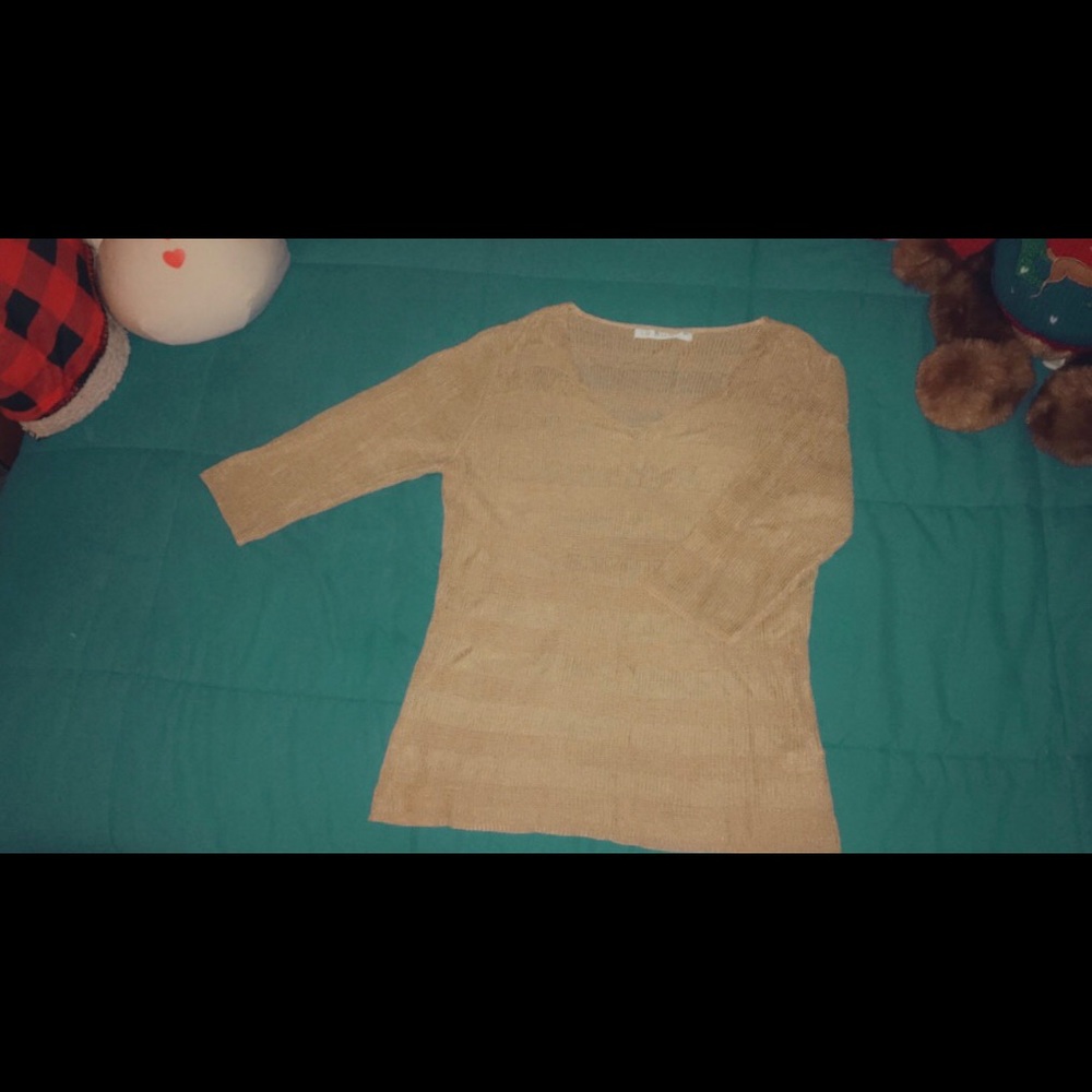 Gold sweater top